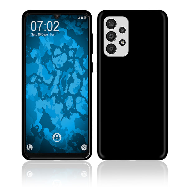PhoneNatic Case kompatibel mit Samsung Galaxy A33 – Schwarz Silikon Hülle crystal-case Cover