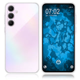 PhoneNatic Case kompatibel mit Samsung Galaxy A55 – Transparent Silikon Hülle crystal-case Cover