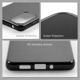 PhoneNatic Case kompatibel mit Samsung Galaxy A73 – Schwarz Silikon Hülle crystal-case Cover