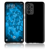 PhoneNatic Case kompatibel mit Samsung Galaxy A73 – Schwarz Silikon Hülle crystal-case Cover