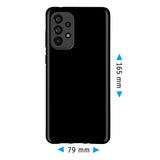 PhoneNatic Case kompatibel mit Samsung Galaxy A73 – Schwarz Silikon Hülle crystal-case Cover