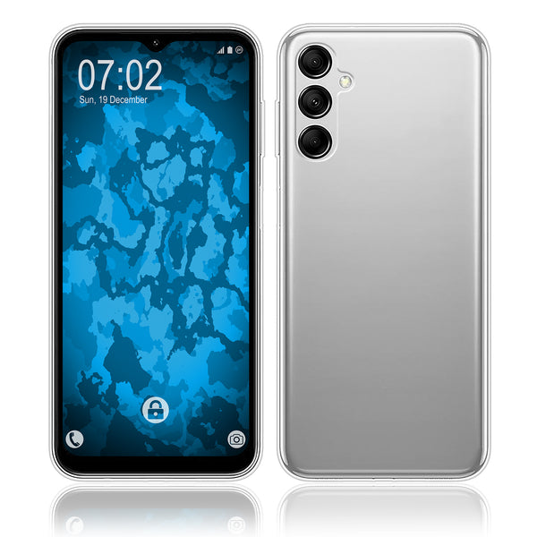 PhoneNatic Case kompatibel mit Samsung Galaxy M14 – Crystal Clear Silikon Hülle crystal-case Cover
