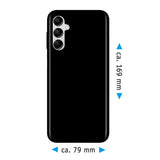 PhoneNatic Case kompatibel mit Samsung Galaxy M14 – Schwarz Silikon Hülle crystal-case Cover