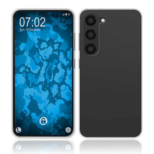 PhoneNatic Case kompatibel mit Samsung Galaxy S23 – Crystal Clear Silikon Hülle crystal-case Cover