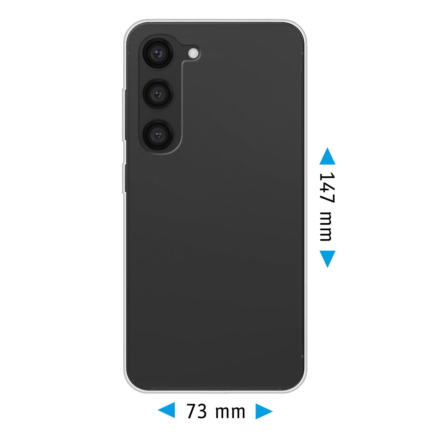 PhoneNatic Case kompatibel mit Samsung Galaxy S23 – Crystal Clear Silikon Hülle crystal-case Cover