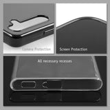 PhoneNatic Case kompatibel mit Samsung Galaxy S23 – Schwarz Silikon Hülle crystal-case Cover