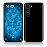 PhoneNatic Case kompatibel mit Samsung Galaxy S23 – Schwarz Silikon Hülle crystal-case Cover