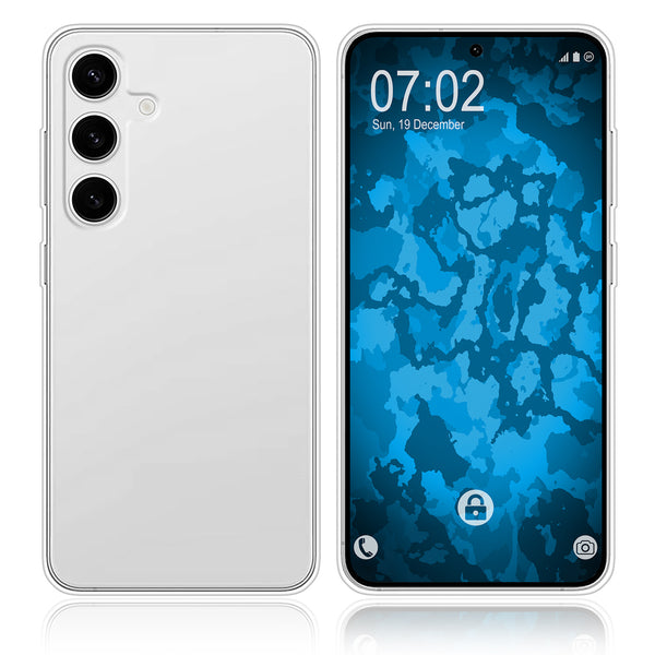 PhoneNatic Case kompatibel mit Samsung Galaxy S25 – Transparent Silikon Hülle crystal-case Cover