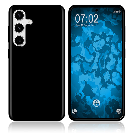 PhoneNatic Case kompatibel mit Samsung Galaxy S24 Plus – Schwarz Silikon Hülle crystal-case Cover