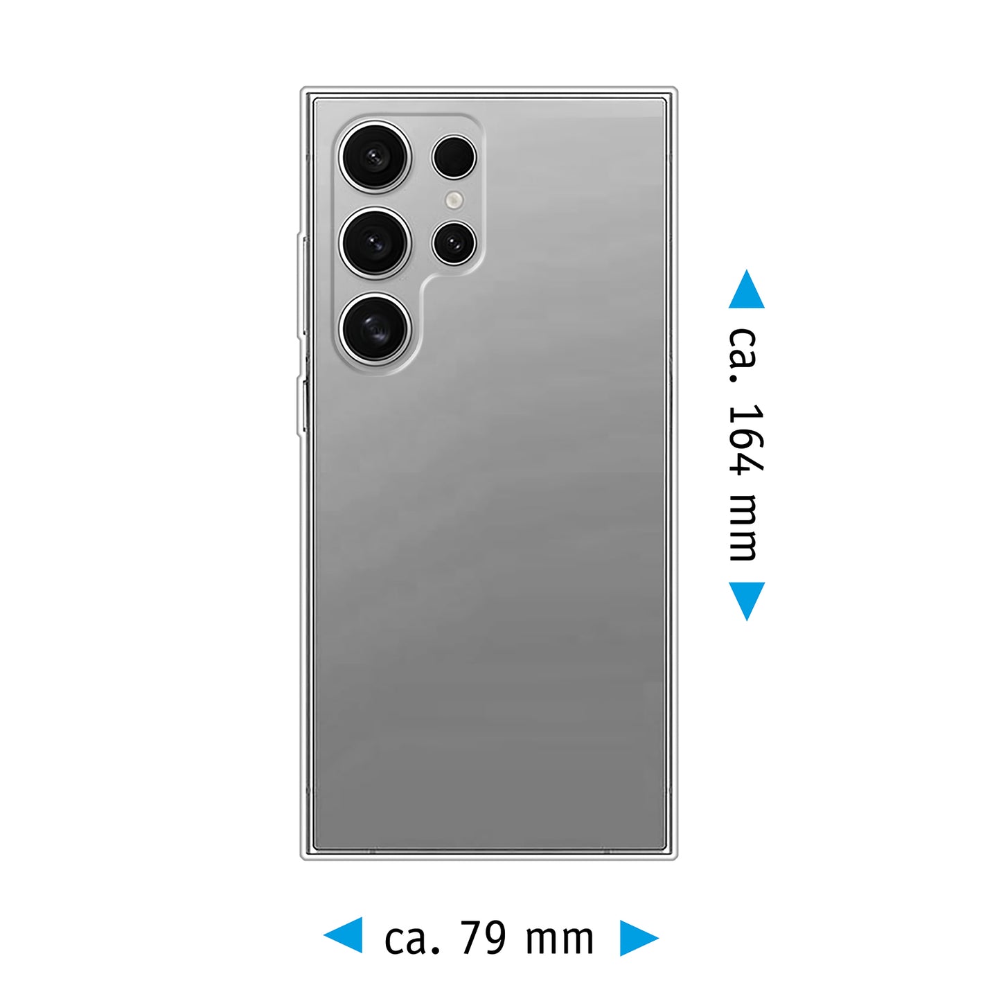 PhoneNatic Case kompatibel mit Samsung Galaxy S25 Ultra – Transparent Silikon Hülle crystal-case Cover