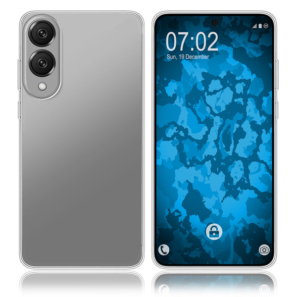 PhoneNatic Case kompatibel mit Samsung Galaxy S25 Edge – Transparent Silikon Hülle crystal-case Cover