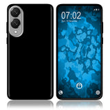 PhoneNatic Case kompatibel mit Samsung Galaxy S25 Edge – Schwarz Silikon Hülle crystal-case Cover