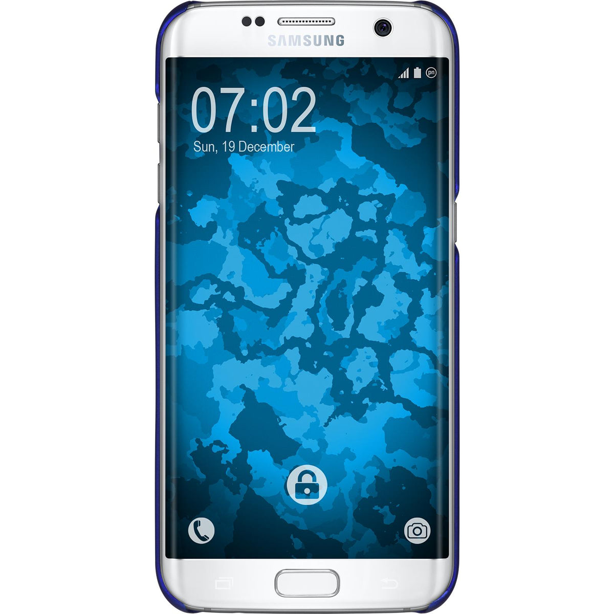 Case für Samsung Galaxy S7 Edge - Hülle blau gummiert Hard-case – Ansicht 2