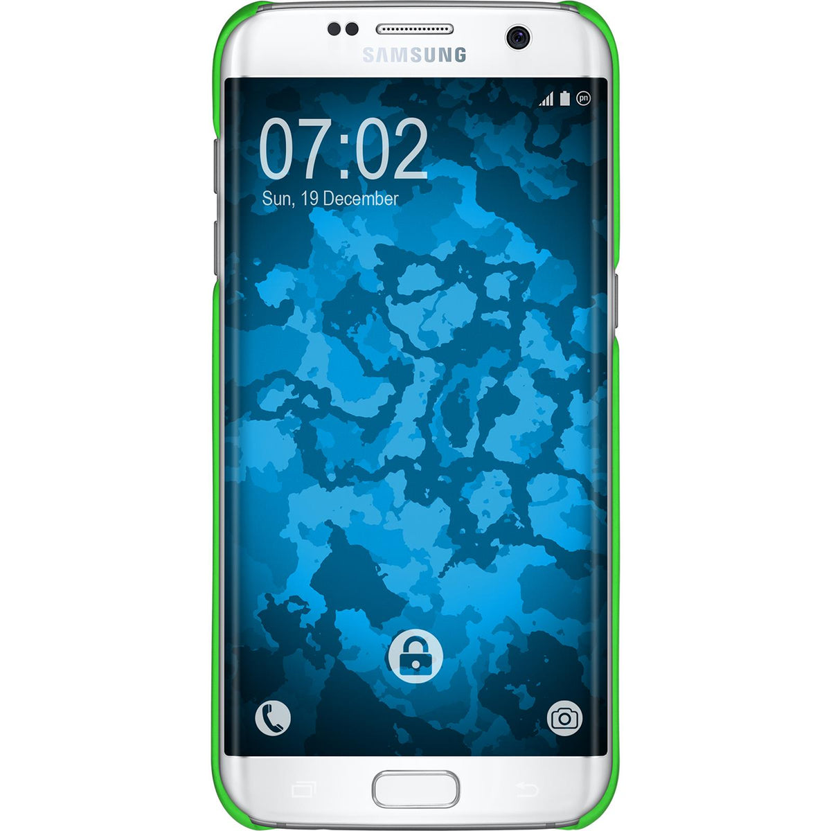 Case für Samsung Galaxy S7 Edge - Hülle grün gummiert Hard-case – Ansicht 2