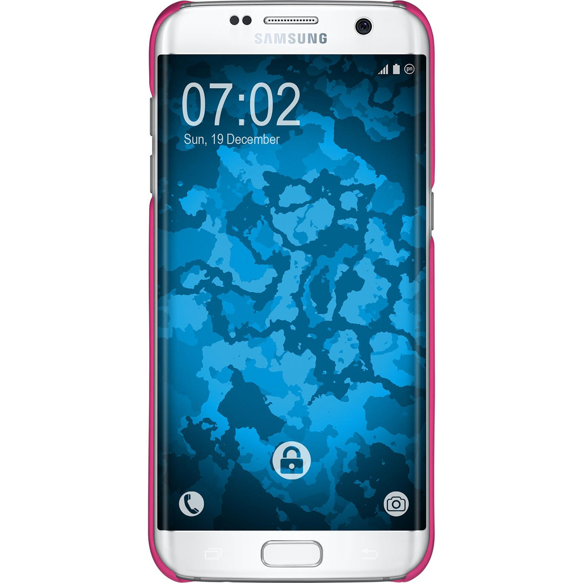 Case für Samsung Galaxy S7 Edge - Hülle pink gummiert Hard-case – Ansicht 2
