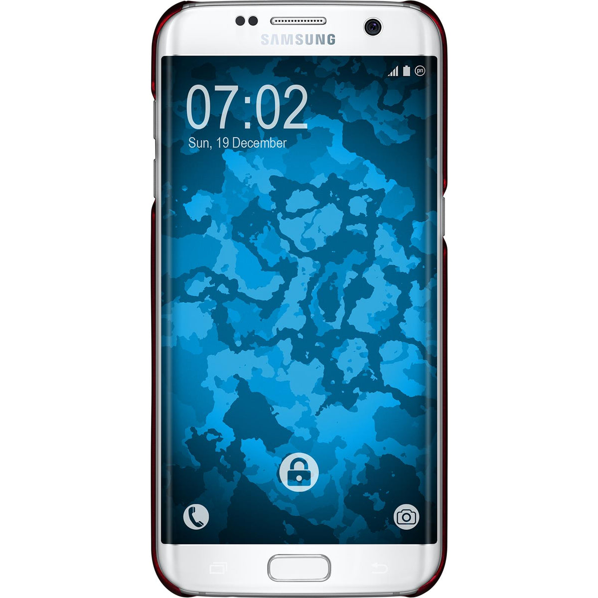 Case für Samsung Galaxy S7 Edge - Hülle rot gummiert Hard-case – Ansicht 2