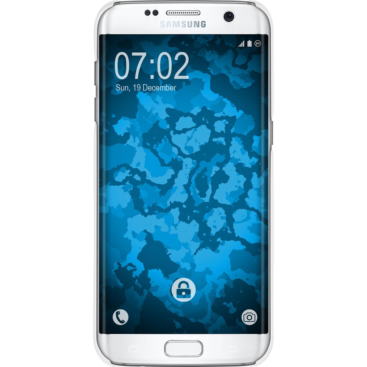 Case für Samsung Galaxy S7 Edge - Hülle weiß gummiert Hard-case – Ansicht 2
