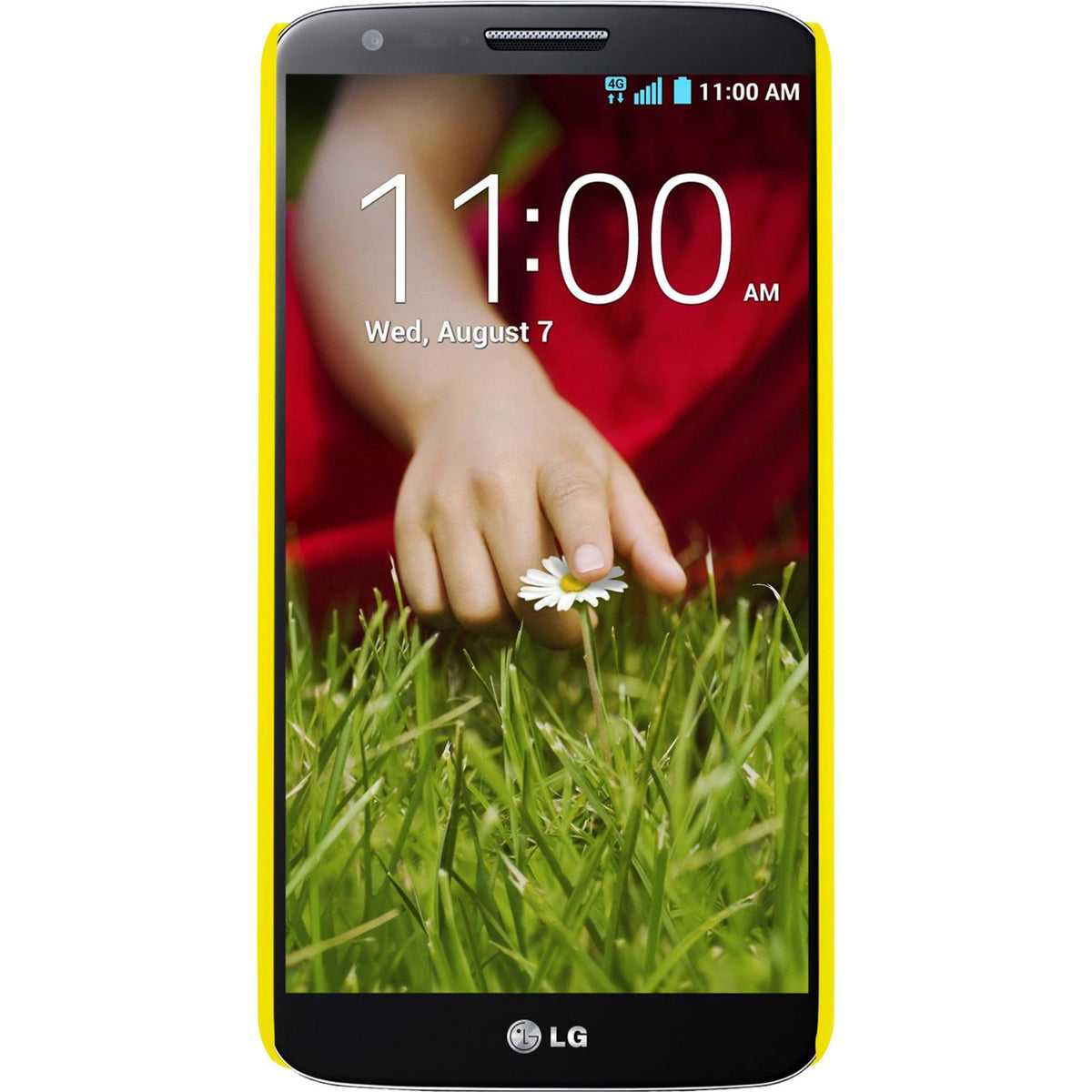 Case für LG G2 - Hülle gelb gummiert Hard-case – Ansicht 2