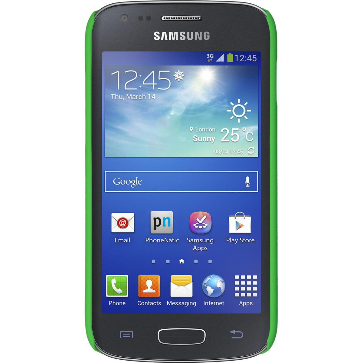 Case für Samsung Galaxy Ace 3 - Hülle grün gummiert Hard-case – Ansicht 2