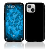 PhoneNatic Case kompatibel mit Apple iPhone 14 - Schwarz Silikon Hülle crystal-case Cover