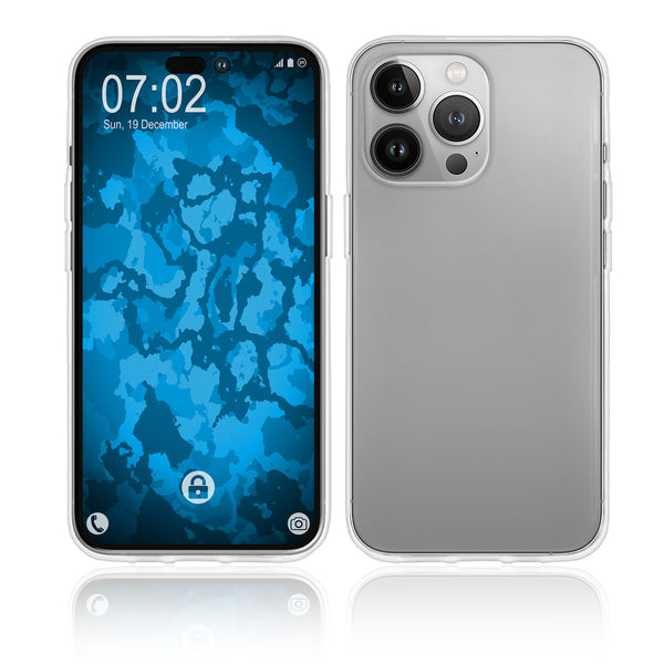 PhoneNatic Case kompatibel mit iPhone 14 Pro – Crystal Clear Silikon Hülle crystal-case Cover