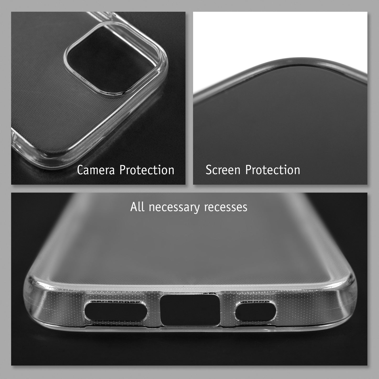 PhoneNatic Case kompatibel mit iPhone 14 Pro – Crystal Clear Silikon Hülle crystal-case Cover