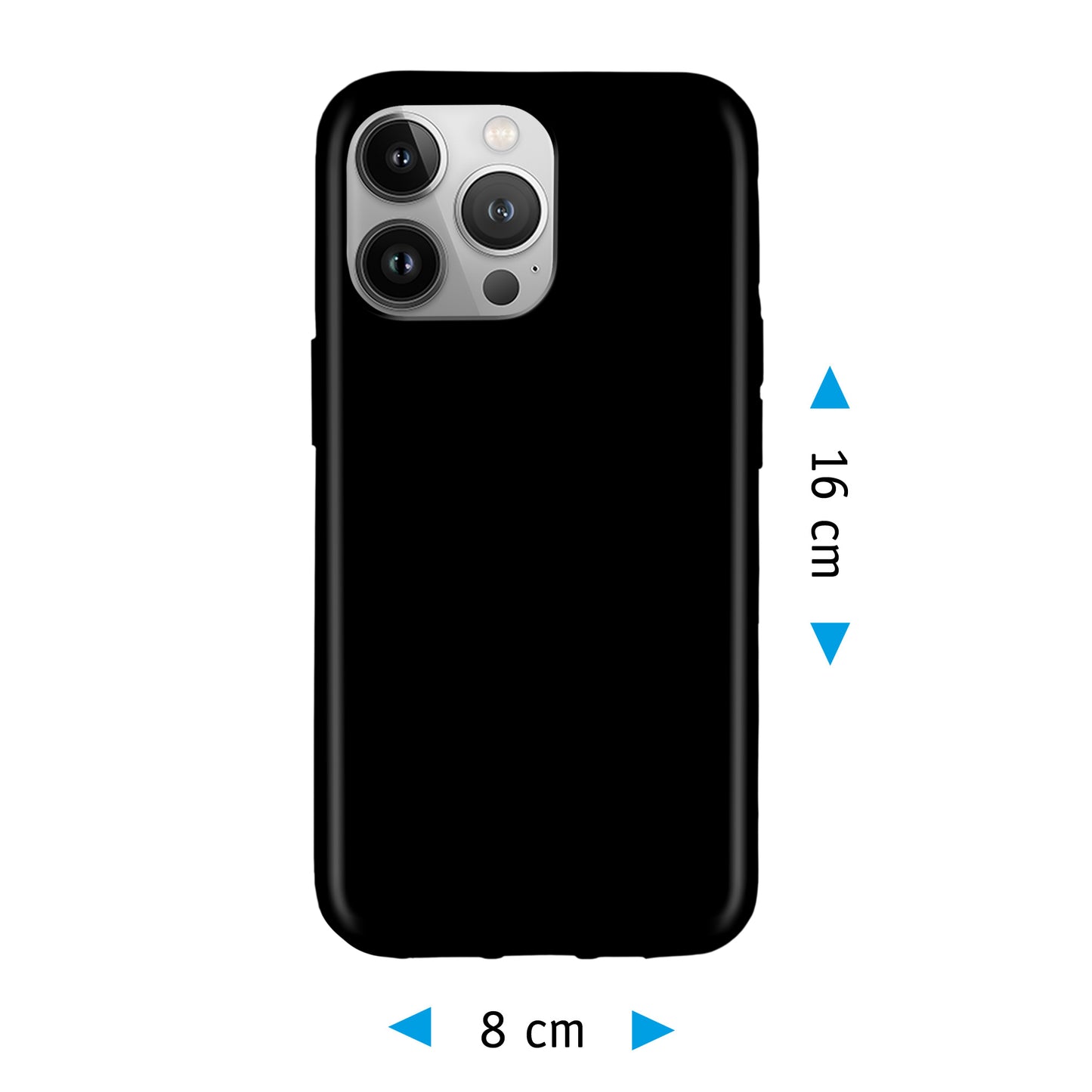 PhoneNatic Case kompatibel mit iPhone 14 Pro Max – Schwarz Silikon Hülle crystal-case Cover