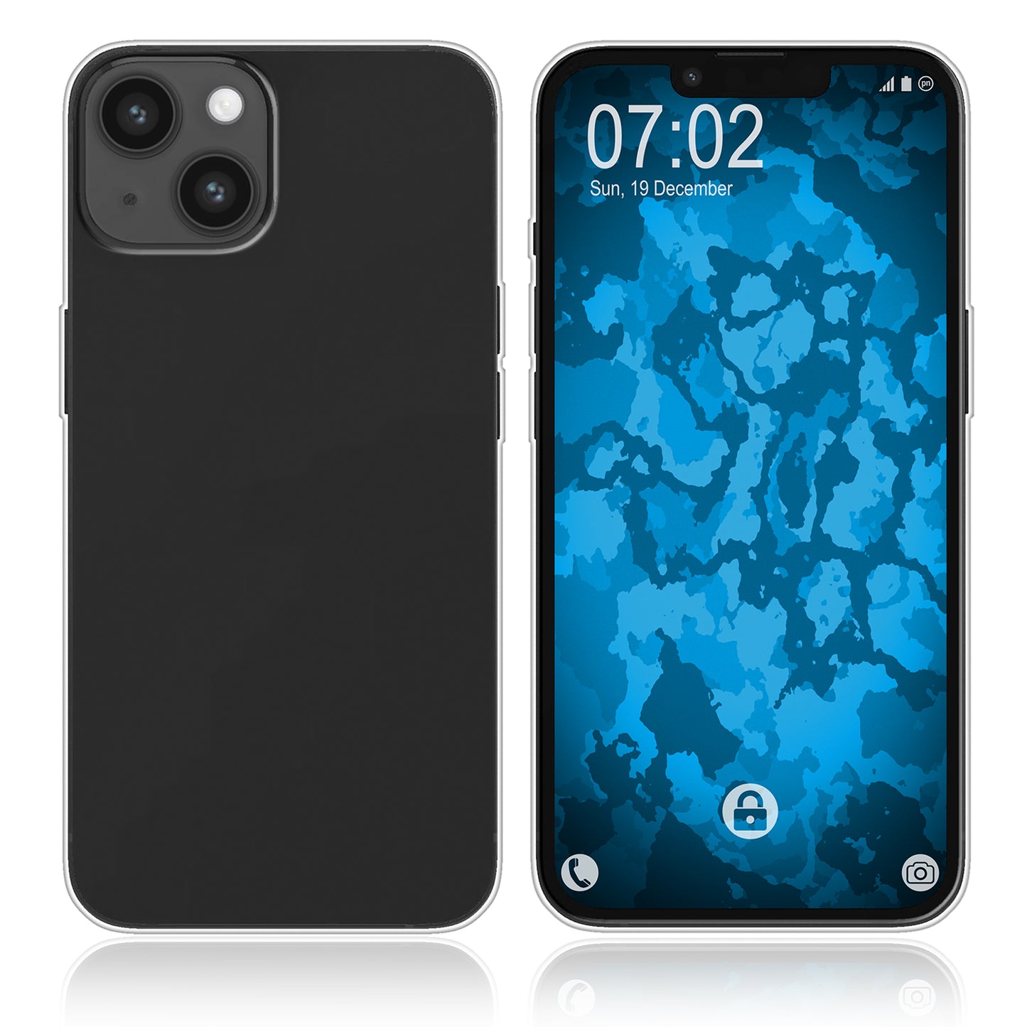 PhoneNatic Case kompatibel mit iPhone 15 – Transparent Silikon Hülle crystal-case Cover