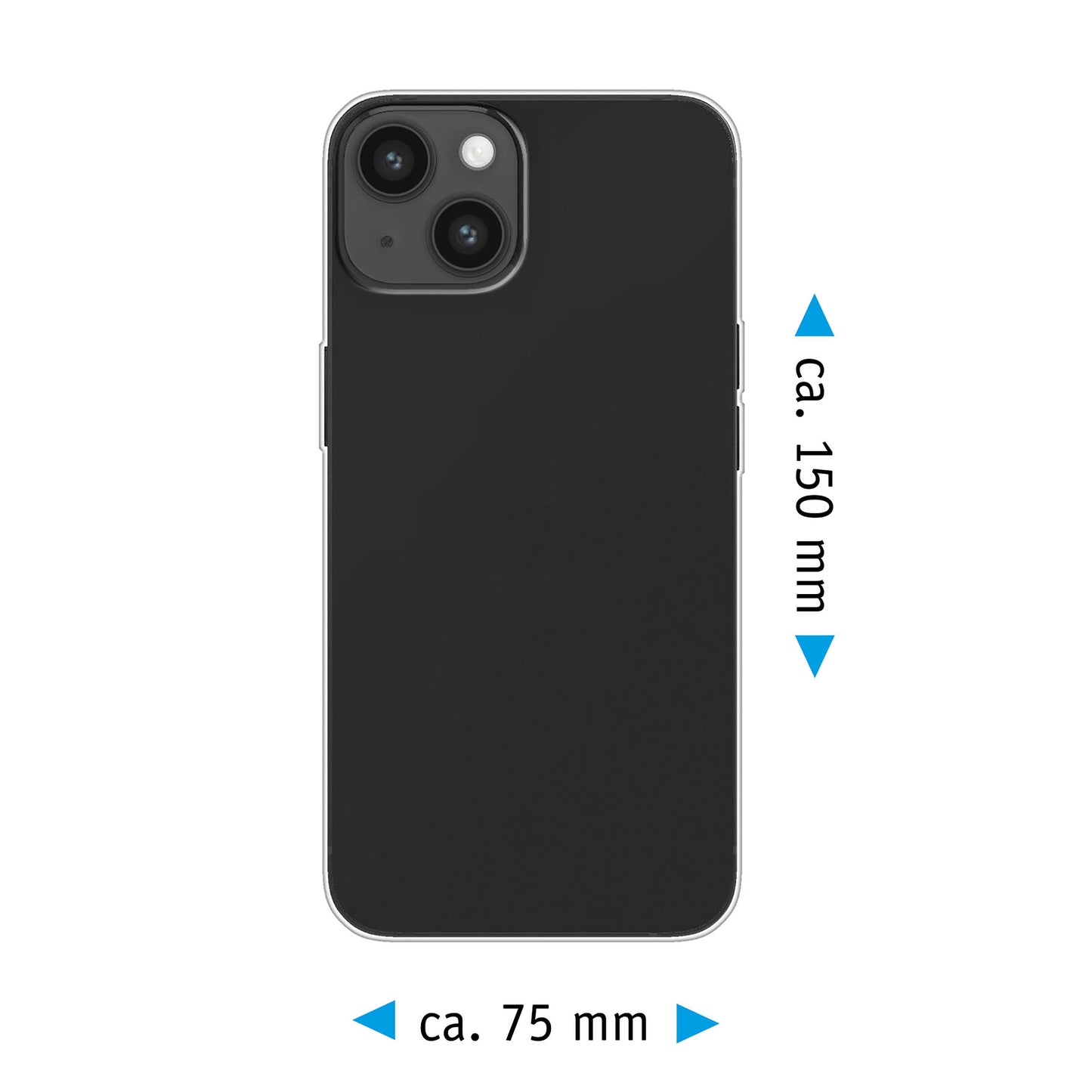 PhoneNatic Case kompatibel mit iPhone 15 – Transparent Silikon Hülle crystal-case Cover