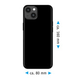 PhoneNatic Case kompatibel mit iPhone 15 Plus – Schwarz Silikon Hülle crystal-case Cover