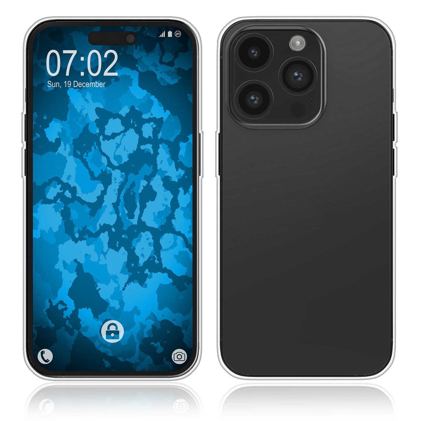 PhoneNatic Case kompatibel mit iPhone 15 Pro – Transparent Silikon Hülle crystal-case Cover