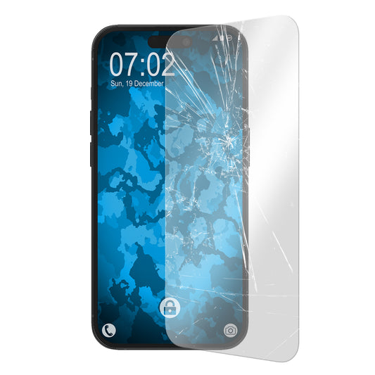 2x Glasfolie klar für Apple iPhone 15 Pro – Panzerglas für iPhone 15 Pro