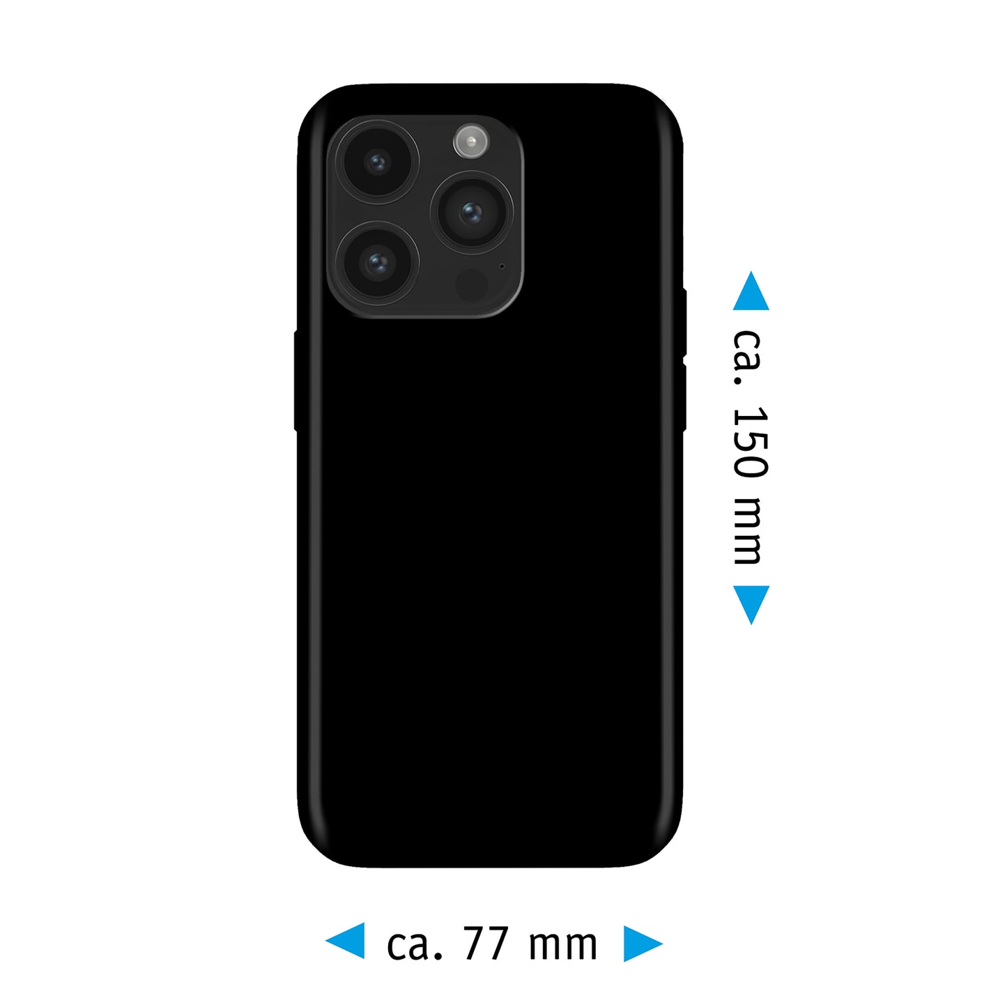 PhoneNatic Case kompatibel mit iPhone 15 Pro – Schwarz Silikon Hülle crystal-case Cover