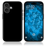 PhoneNatic Case kompatibel mit iPhone 16 – Schwarz Silikon Hülle crystal-case Cover