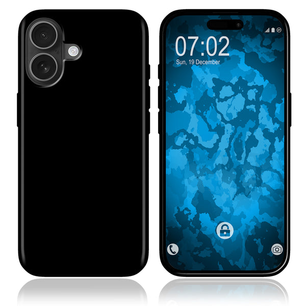 PhoneNatic Case kompatibel mit iPhone 16 Plus – Schwarz Silikon Hülle crystal-case Cover