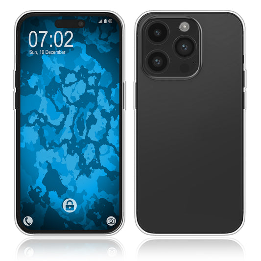 PhoneNatic Case kompatibel mit iPhone 16 Pro – Transparent Silikon Hülle crystal-case Cover