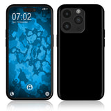 PhoneNatic Case kompatibel mit iPhone 16 Pro – Schwarz Silikon Hülle crystal-case Cover