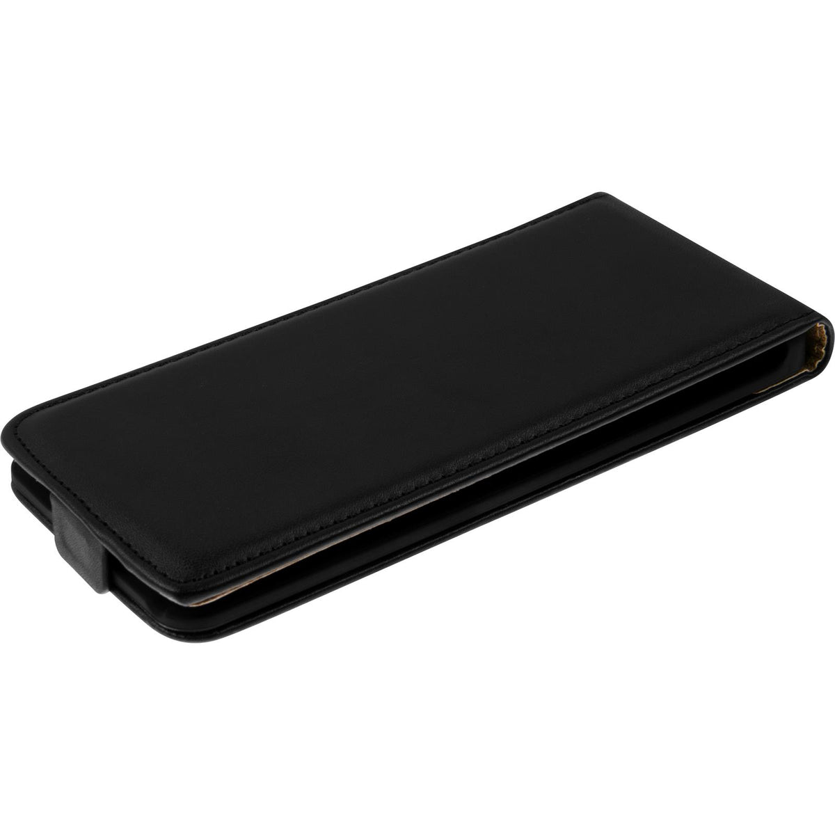 Kunst-Lederhülle für Sony Xperia XA - Flip-Case schwarz – Ansicht 2