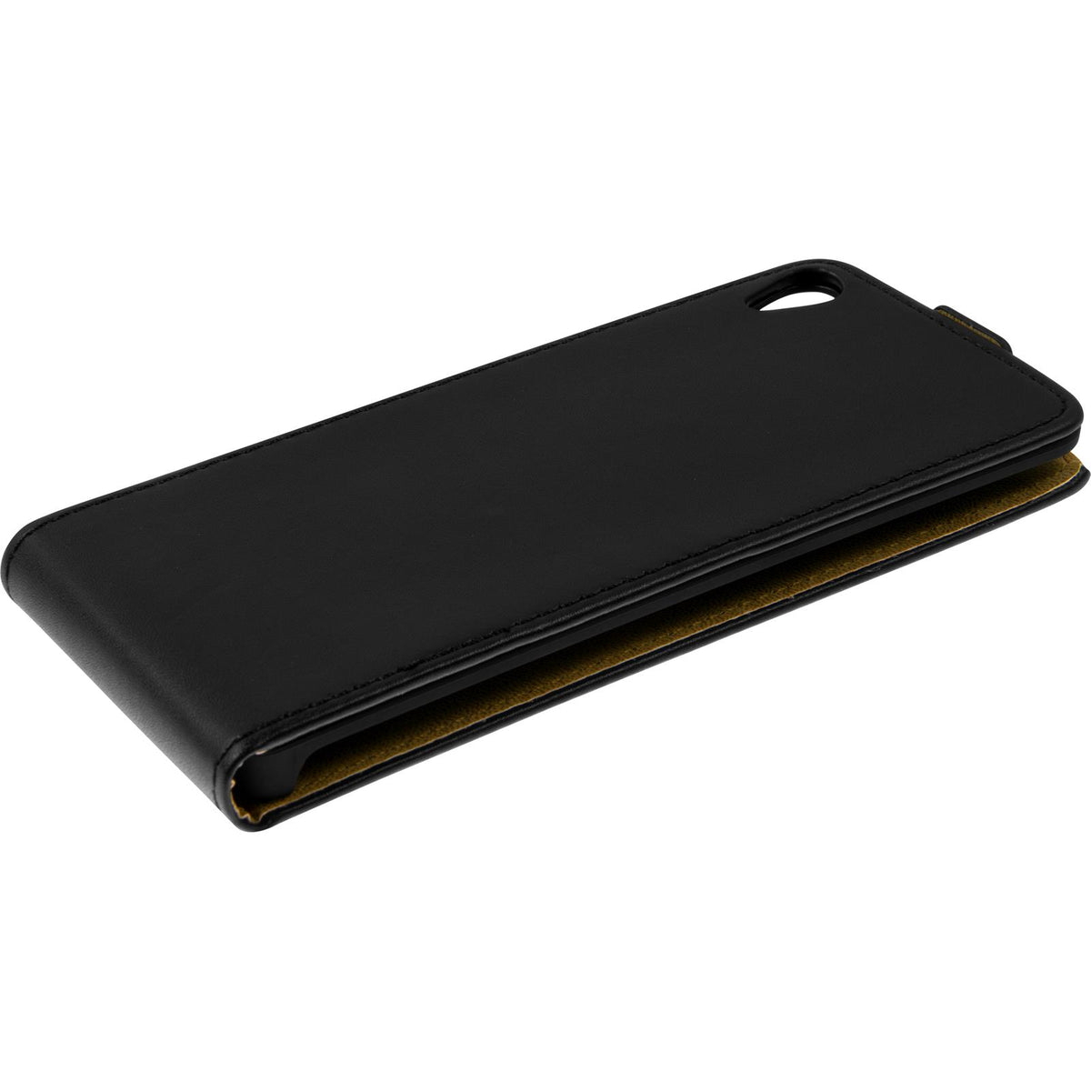 Kunst-Lederhülle für Sony Xperia XA - Flip-Case schwarz – Ansicht 3