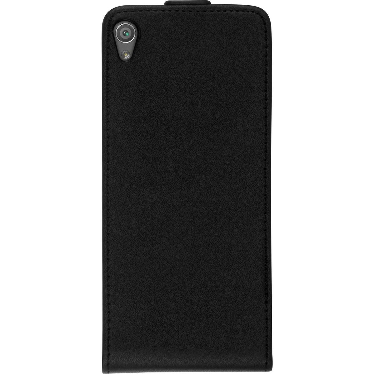 Kunst-Lederhülle für Sony Xperia XA - Flip-Case schwarz – Ansicht 5