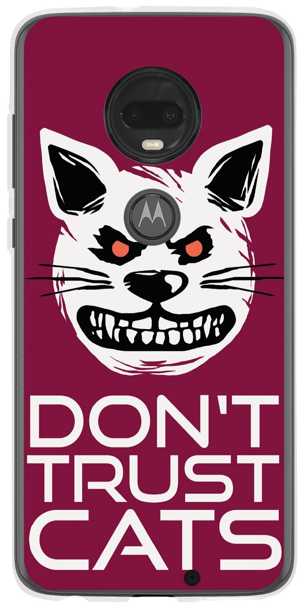 Case für Motorola Moto G7 Plus Silikon-Hülle Crazy Animals Katze M1 – Ansicht 2