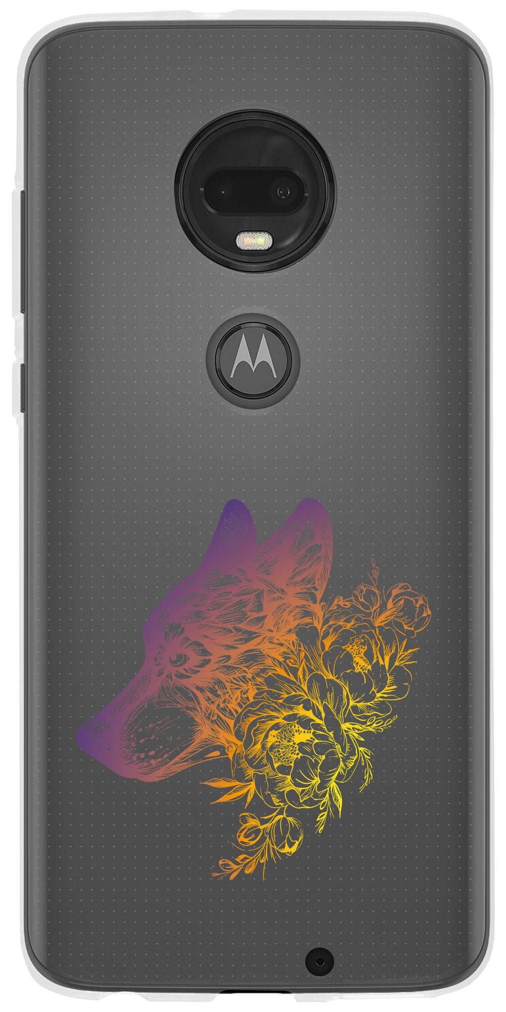 Case für Motorola Moto G7 Silikon-Hülle Floral Wolf M3-3 – Ansicht 2