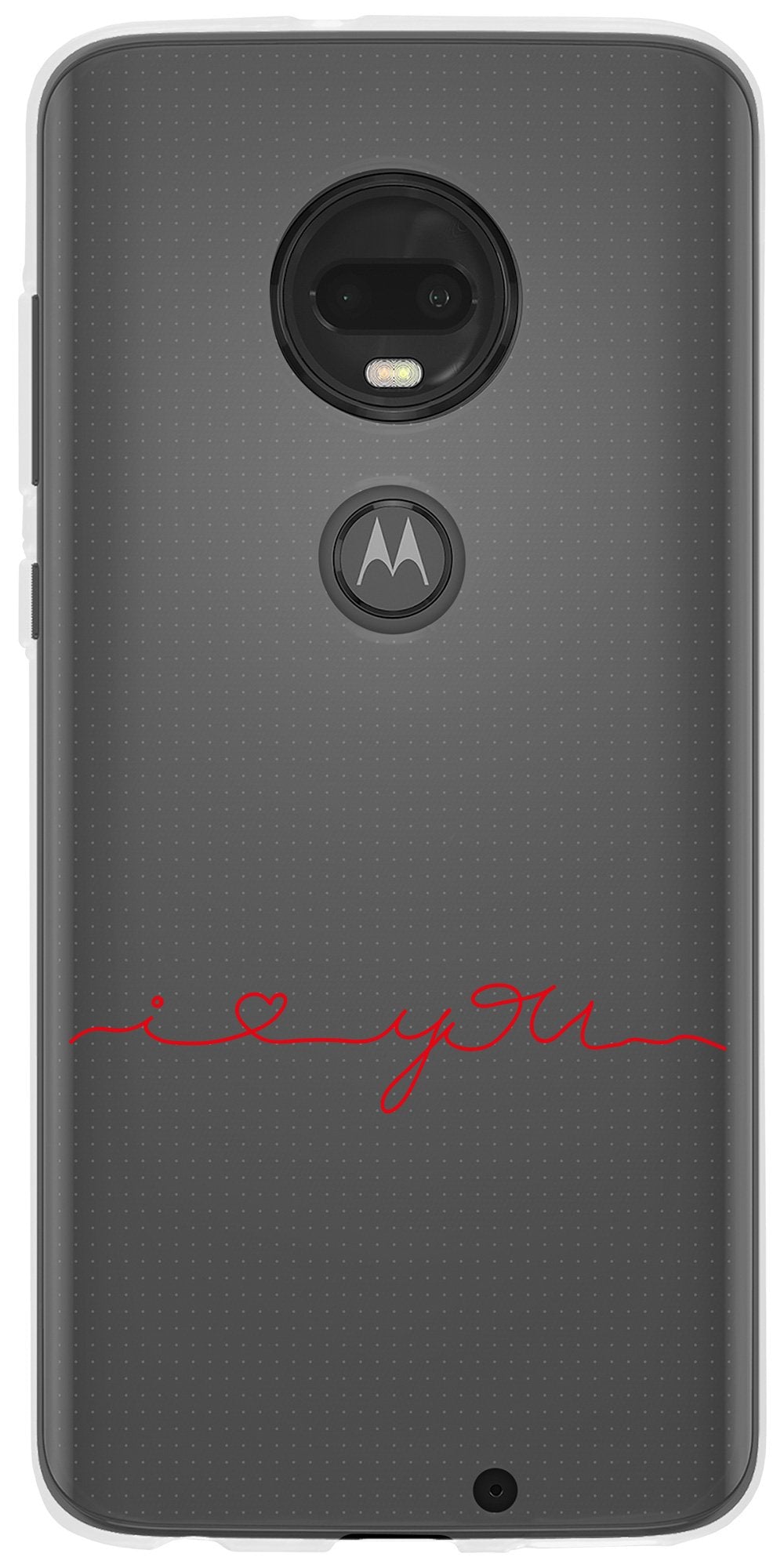 Case für Motorola Moto G7 Plus Silikon-Hülle in Love Wörter M2 – Ansicht 2