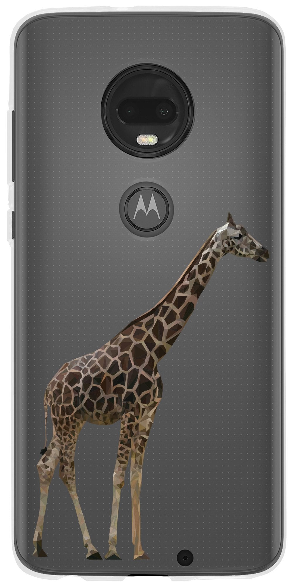 Case für Motorola Moto G7 Plus Silikon-Hülle Vektor Tiere Giraffe M8 – Ansicht 2