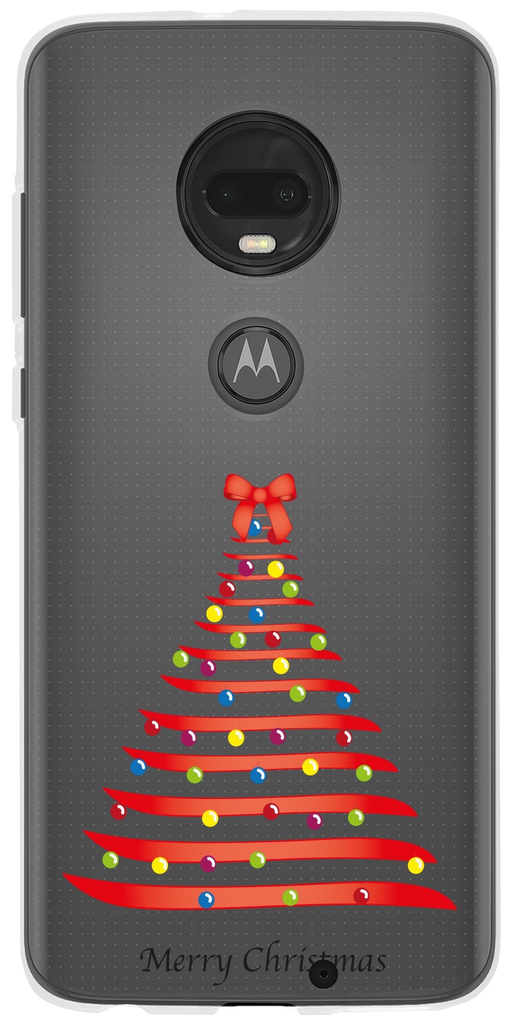 Case für Motorola Moto G7 Silikon-Hülle X Mas Weihnachten Weihnachtsbaum M1 – Ansicht 2