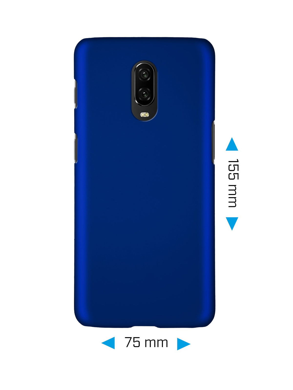 Case für OnePlus 6T - Hülle blau gummiert Hard-case – Ansicht 2