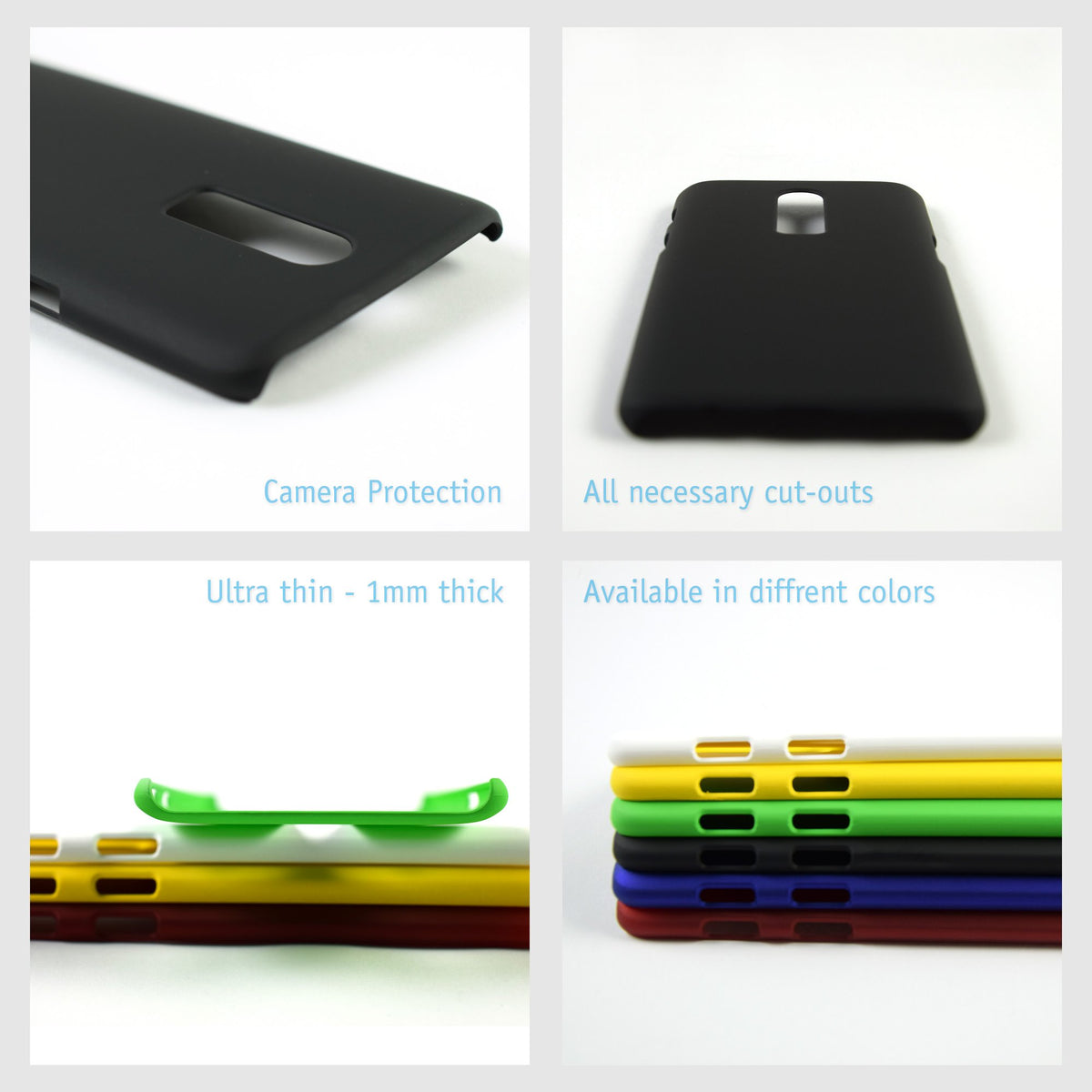 Case für OnePlus 6 - Hülle blau gummiert Hard-case – Ansicht 4