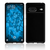 PhoneNatic Case kompatibel mit Google Pixel 7 – Schwarz Silikon Hülle crystal-case Cover