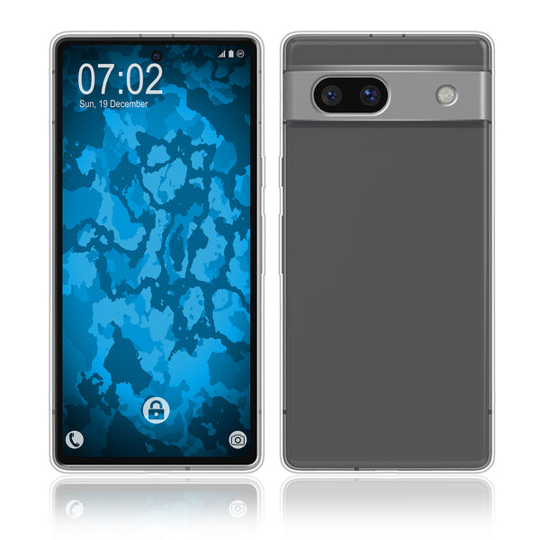 PhoneNatic Case kompatibel mit Google Pixel 7a – Transparent Silikon Hülle crystal-case Cover