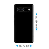 PhoneNatic Case kompatibel mit Google Pixel 7a – Schwarz Silikon Hülle crystal-case Cover